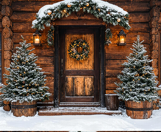Kate Christmas Tree Cabin Snow